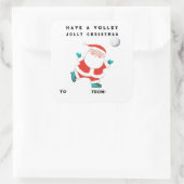 Begrüßungstags für Volleyball Quadratischer Aufkleber (Tasche)