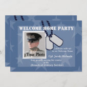 Begrüßungstags Zuhause/ Militärhunde Einladung (Vorne/Hinten)