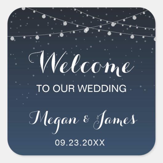Begrüßungstasche für die Himmelsnacht Quadratischer Aufkleber (Vorderseite)