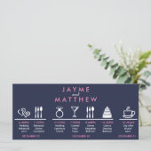 Begrüßungstasche für die Hochzeitsnacht in blau ro (Stehend Vorderseite)