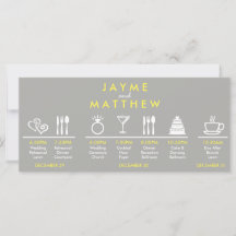 Begrüßungstasche für graue und gelbe Hochzeiten