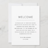 Begrüßungstasche. Zeitplan für das Wochenende Einladung (Vorderseite)