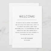 Begrüßungstasche | Zeitplan für das wöchentliche A Einladung (Vorne/Hinten)