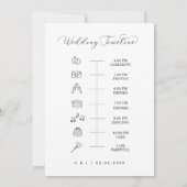 Begrüßungsterminkarte für den Hochzeitstitel Einladung (Rückseite)