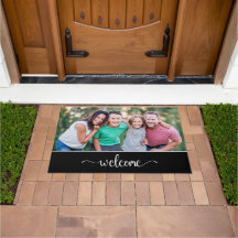 Begrüßungstext mit Familientext, schwarz