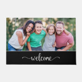 Begrüßungstext mit Familientext, schwarz Fußmatte (Vorderseite)