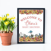 Begrüßungstisch für die OsterBaby-Dusche Poster