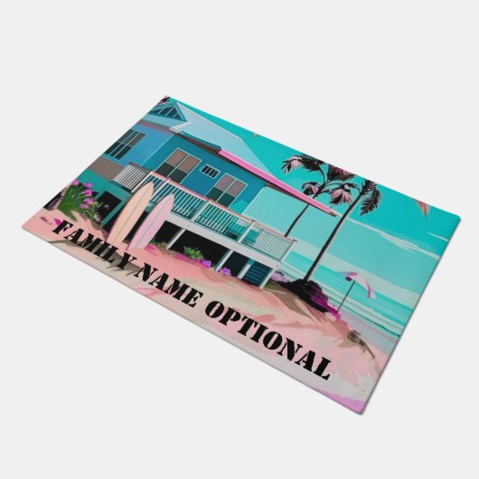 Begrüßungstür Außenteppich personalisieren Fußmatte (Schrägansicht)