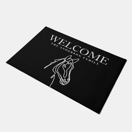 Begrüßungstür für Zuhause oder Scheune Fußmatte (Schrägansicht)