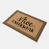 Begrüßungstür Mat Nice Unterwäsche Kokosfarbe Fußmatte (Schrägansicht)