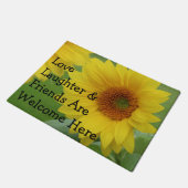 Begrüßungstür matt/Sonnenblume Fußmatte (Schrägansicht)