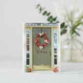 Begrüßungstür Neue Zuhause, nur verschoben Postkar Ankündigungspostkarte (Stehend Vorderseite)