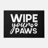 Begrüßungstüre matten Wischen Sie Ihre Pfoten Schw Fußmatte (Vorderseite)