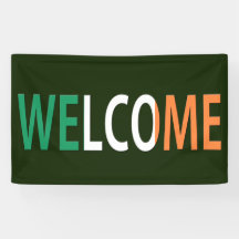 Begrüßungsüberlagerung auf irischer Flagge (h)