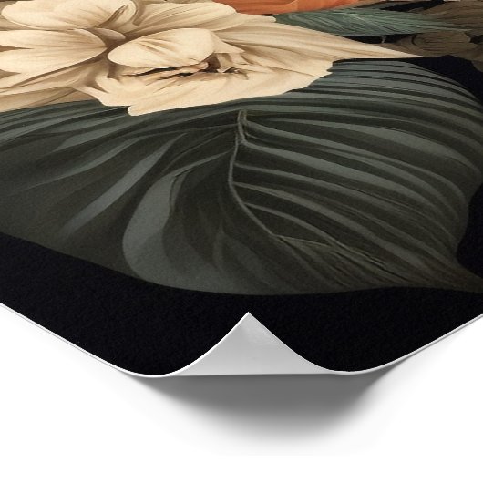 Begrüßungsunterschrift, Blumenmuster, Poster (Ecke)