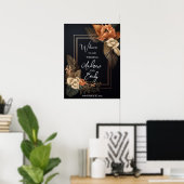 Begrüßungsunterschrift, Blumenmuster, Poster (Heimbüro)