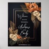 Begrüßungsunterschrift, Blumenmuster, Poster (Vorne)