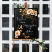 Begrüßungsunterschrift, Blumenmuster, Poster