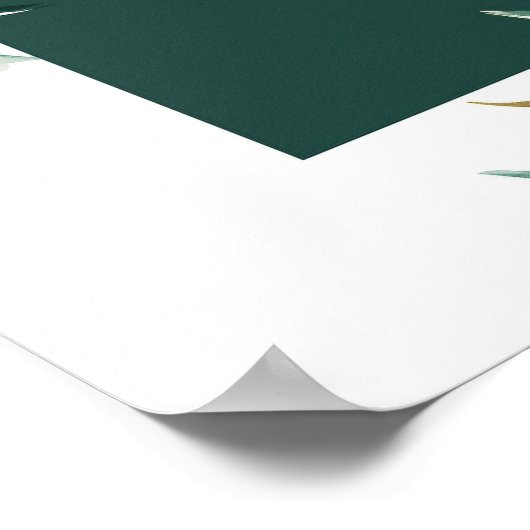 Begrüßungsunterschrift, Blumenmuster, Poster (Ecke)