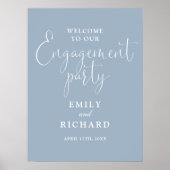 Begrüßungsunterschrift der Dusty Blue Engagement P Poster (Vorne)