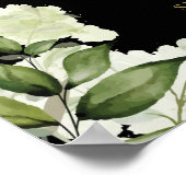 Begrüßungsunterschrift der floral Black Gold-Engag Poster (Ecke)