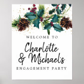 Begrüßungsunterschrift der Holly and Berries Engag Poster (Vorne)