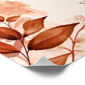 Begrüßungsunterschrift der Rustikal Floral Fall En Poster (Ecke)