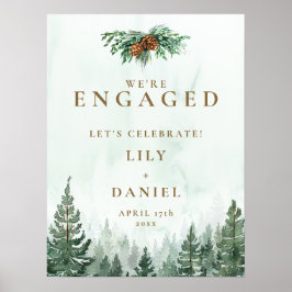 Begrüßungsunterschrift der Rustikalen Pinienwälder Poster