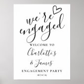 Begrüßungsunterschrift der schwarzen und weißen En Poster (Vorne)