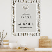 Begrüßungsunterschrift der Tree Snow Herzinfarkt Poster (Küche)