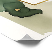 Begrüßungsunterschrift, dunkelrosa Blüte, Poster (Ecke)