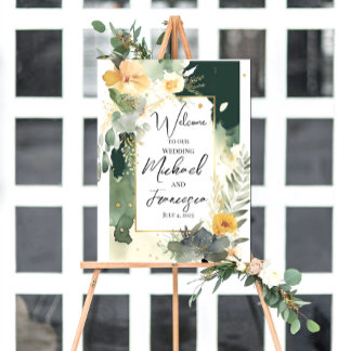 Begrüßungsunterschrift, dunkelrosa Blüte, Poster