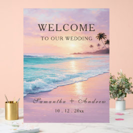 Begrüßungsunterschrift für Beach Wedding Acrylschild