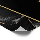 Begrüßungsunterschrift für Black Gold Floral Poster (Ecke)