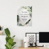 Begrüßungsunterschrift für Blumenzehen Poster (Heimbüro)