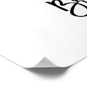 Begrüßungsunterschrift für Boos und Boost Brautpar Poster (Ecke)