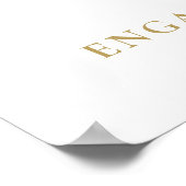 Begrüßungsunterschrift für Chic Gold Engagement Poster (Ecke)