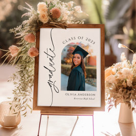 Begrüßungsunterschrift für das Foto der Graduierun Poster