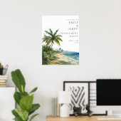 Begrüßungsunterschrift für das tropische Palm Beac Poster (Heimbüro)