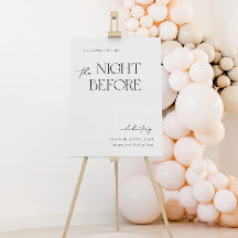 Begrüßungsunterschrift für die Nacht vor der Probe