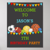 Begrüßungsunterschrift für die Sporthaftparty Poster (Vorne)