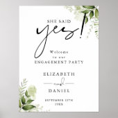 Begrüßungsunterschrift für florale Grünflächen Poster (Vorne)