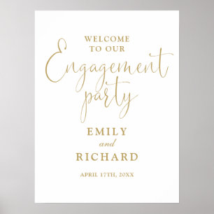Begrüßungsunterschrift für Gold Engagement Poster