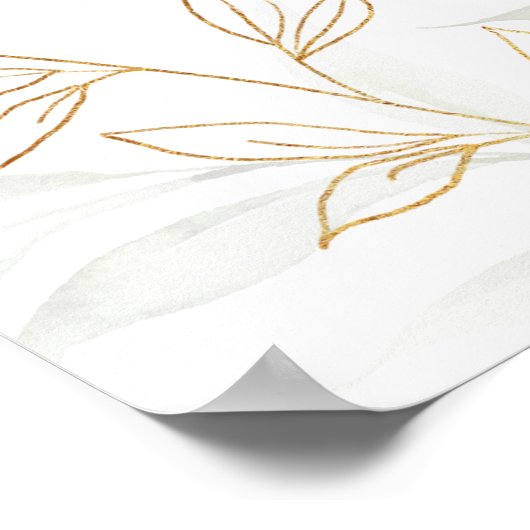 Begrüßungsunterschrift für Gold Green Folies Poster (Ecke)