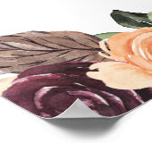 Begrüßungsunterschrift für lila Pfirsichblume Hoch Poster (Ecke)