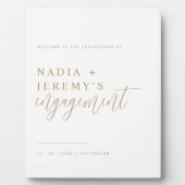 Begrüßungsunterschrift für Minimalistische Teilneh Fotoplatte (Vorderseite)