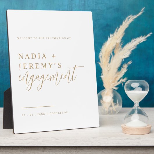 Begrüßungsunterschrift für Minimalistische Teilneh Fotoplatte (Seite)