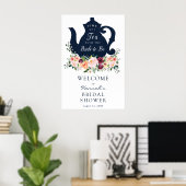 Begrüßungsunterschrift für Tea Time Brautparty Poster (Heimbüro)