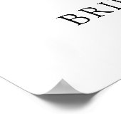 Begrüßungsunterschrift für Teezeit Blue Brautparty Poster (Ecke)