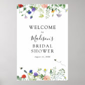 Begrüßungsunterschrift für Wildblumen und Bienen-B Poster (Vorne)